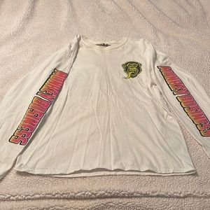 Large Mens Gas Monkey tee. White. Long sleeve.